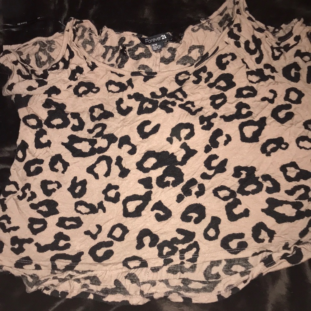 cheetah print crop top